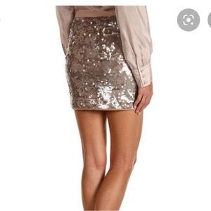 NWT Bcbg MaxAzria moss combo sequin skirt L